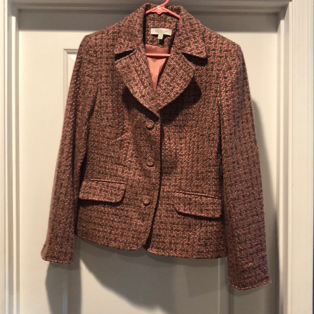 Pink tweed blazer